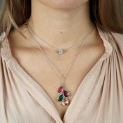 Collier Boule Blanche Éclatante [Argent 925]