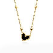 Wobbly Noir Heart Necklace