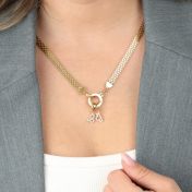 Zodiac Charm With Crystals [18K Gold Plated]