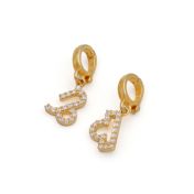 Charm del Segno Zodiacale con Cristalli [Oro Vermeil 18kt]