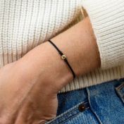 Zodiac Constellation Bracelet - Black String [14 Karat Gold]