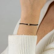 Zodiac Constellation Bracelet - Black String [14 Karat Gold]