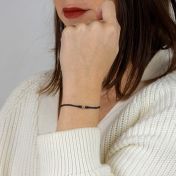 Zodiac Constellation Bracelet - Black String [14 Karat Gold]