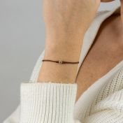 Zodiac Constellation Bracelet - Brown String [14 Karat Gold]