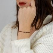 Zodiac Constellation Bracelet - Brown String [14 Karat Gold]