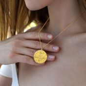 Lebenswege Karten Kette [750er Gold Vermeil]