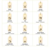 Mirella Zodiac Charms Necklace - Red String [18K Gold Vermeil]