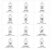 Mirella Zodiac Charms Necklace - Red String [Sterling Silver]