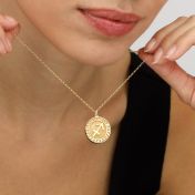 Zodiac Medallion Necklace with Names [18K Gold Vermeil]