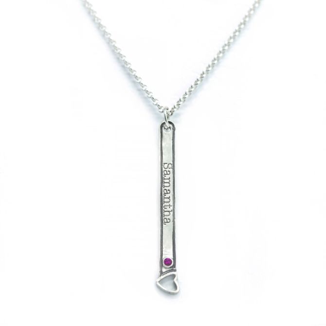 Kirschzweig mit Herz Halskette [Sterlingsilber]