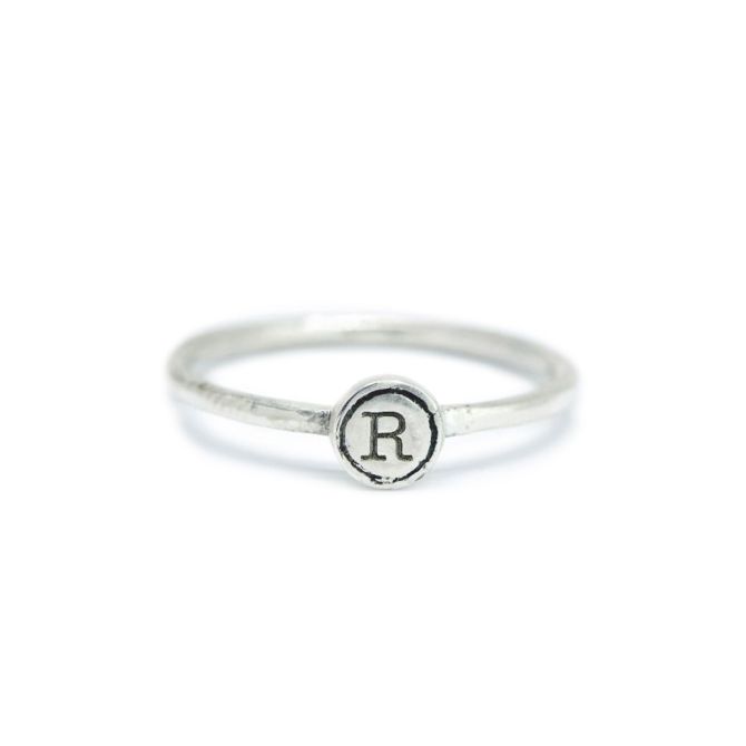 Anillo Inspira con Inicial [Plata de Ley]