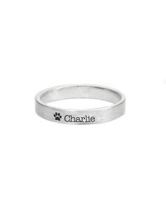 Classic Engraved Pet Name Ring [Sterling Silver]