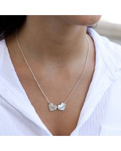 Family Hearts Name Necklace [Sterling Silver]