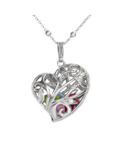 Tree of Love Birthstone Necklace [Sterling Silver]
