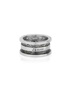 Family Roots Name Ring [Sterling Silver]