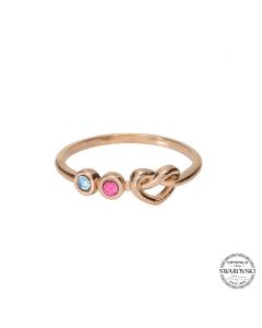Ties of The Heart Birthstone Ring [Rose Gold Plated]