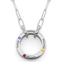 Link Chain with Birthstones