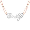 Sterlingsilber /  Rosévergoldete Kette