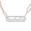 Argent 925 / Chaîne en Plaqué Or Rose