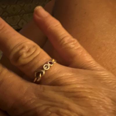 Anello Nodi del Cuore con Pietra di Nascita [Placcato Oro Rosa 18kt]