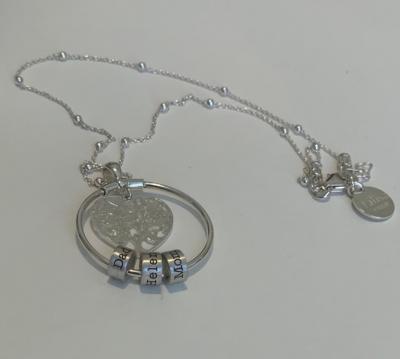 Familienkreis Diamantkette mit Namen [750er vergoldet]