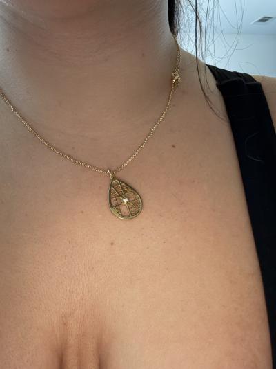 Gekoesterde Vlekken Kaart Ketting [18K Goud Vermeil]