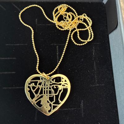 Lebenswege Karten Kette [750er Gold Vermeil]