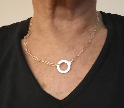 Lebensanker Kette mit Gravur [750er Gold Vermeil]
