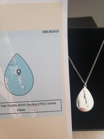 Cherished Spot Map Necklace [Sterling Silver]