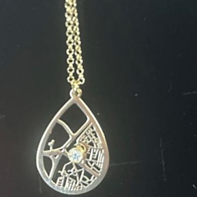 Cherished Spot Map Necklace [18K Gold Plated]