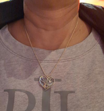 Beliebter Ort Kette mit Kartenanhänger [750er Gold Vermeil]