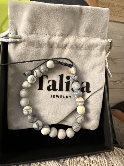 Picasso Jasper Women Name Bracelet [Silver]
