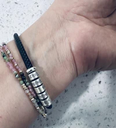 Bracelet Prénom Liés Ensemble [Daim Noir]