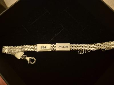 Milanese Chain Name Bracelet with Diamond [Sterling Silver]