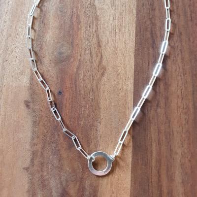 Lebensanker Kette mit Gravur [750er Gold Vermeil]