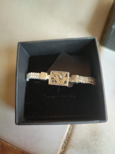 Bracelet Silhouette Carte Précieuse en Chaîne Milanaise [Vermeil 18ct]