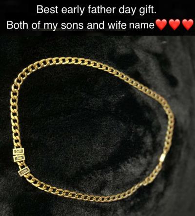 Cuban Link Chain With Names - 5mm [Sterling Silver]