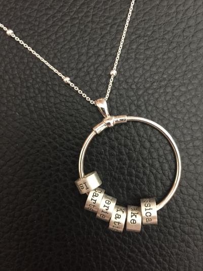 Collier Famille Éternelle avec Noms [Argent 925]