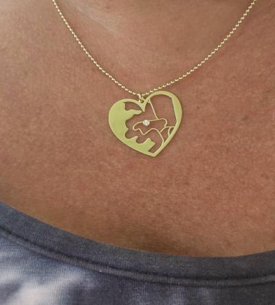 Ties of Heart Map Necklace [18K Gold Plated]