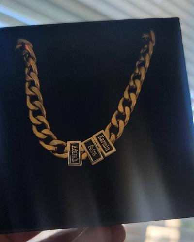 Cuban Link Chain With Names - 5mm [Sterling Silver]