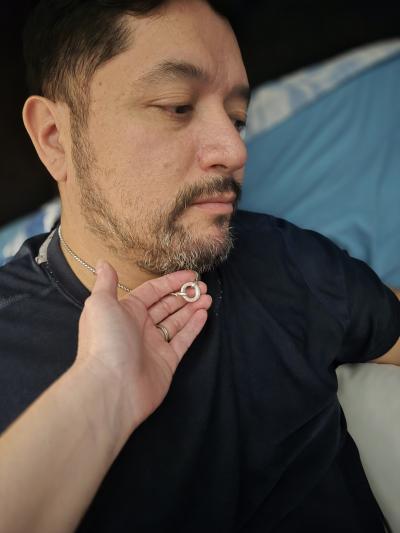 Father's Circle Box Chain Name Necklace - 18K Gold Plated