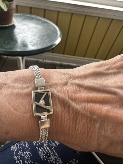 Treasured Spot Map Silhouette Bracelet with Braided Chain [Sterling Silver]