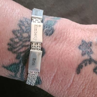 Milanaise Armband mit Gravur und Diamanten [Sterlingsilber]