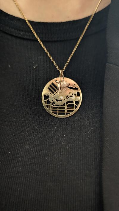 Cherished Spot Map Necklace [18K Gold Plated]