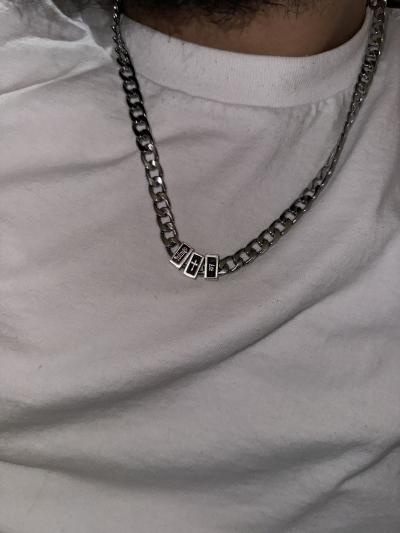 Personalized Cuban Chain with Nano Bible