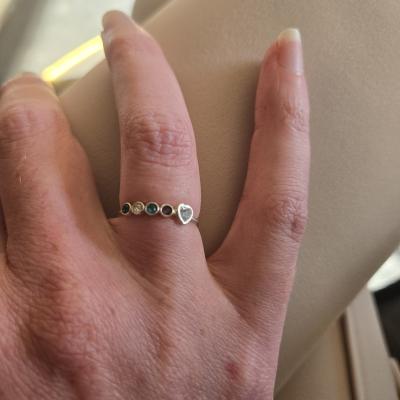 Ties of Heart Diamond Ring with Birthstones [14 Karat Gold]