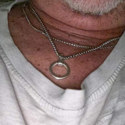 Ewigkeitskreis Herrenkette mit Gravur – Sterlingsilber