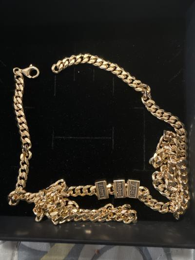 Cross Cuban Link Chain With Names - 5mm [18K Gold Plated]