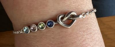 Bracelet Liens du Сœur avec Pierres de Naissance [Argent 925]