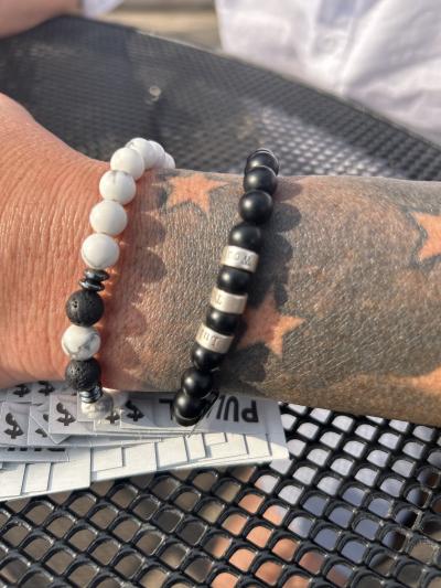 Serene Black Onyx Men Name Bracelet